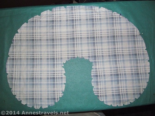 The sewn and clipped adult-sized neck pillow