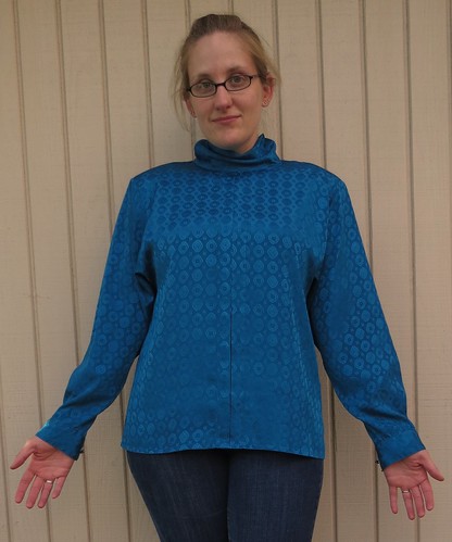 Blue Buttons Blouse - Before