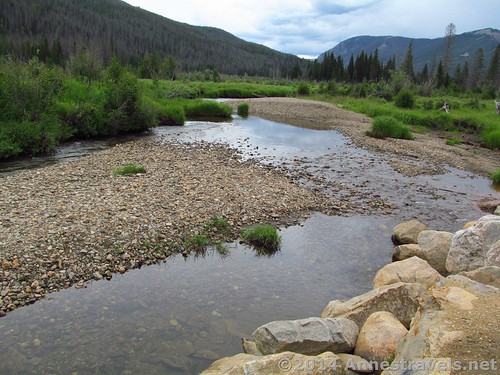 Near the headwaters of the Colorado River at the Holzwarth Historic Site, Rocky Mountain National Park, Colorado