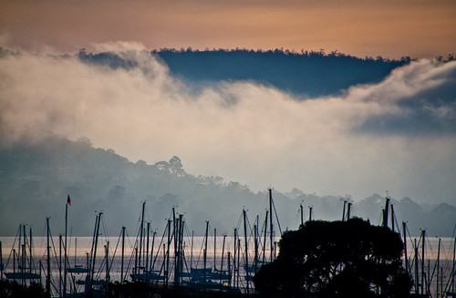 morning mist fog clouds sunrise canon sigma 7d tasmania yachts hobart 18250mm