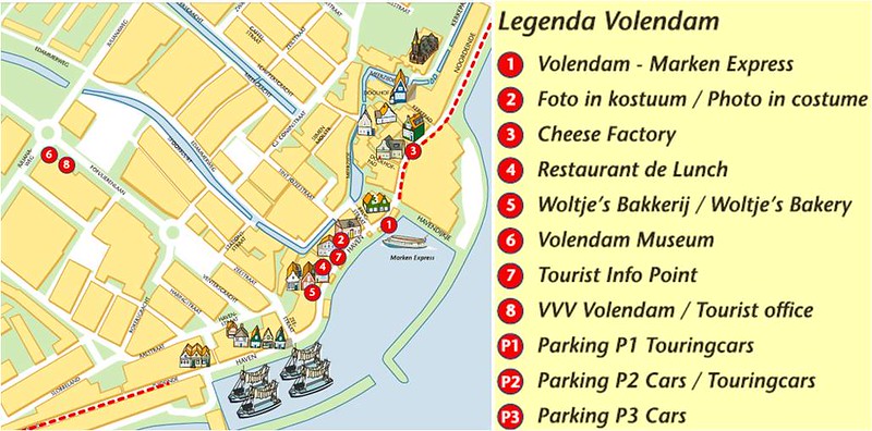 Volendam sightseeing map