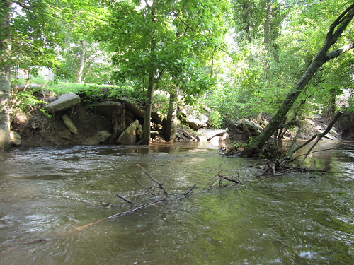 Swift water upstream of Gardere