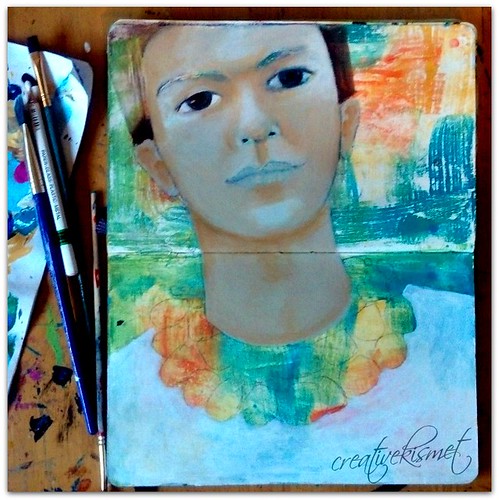 art journal page - young frida by Regina Lord