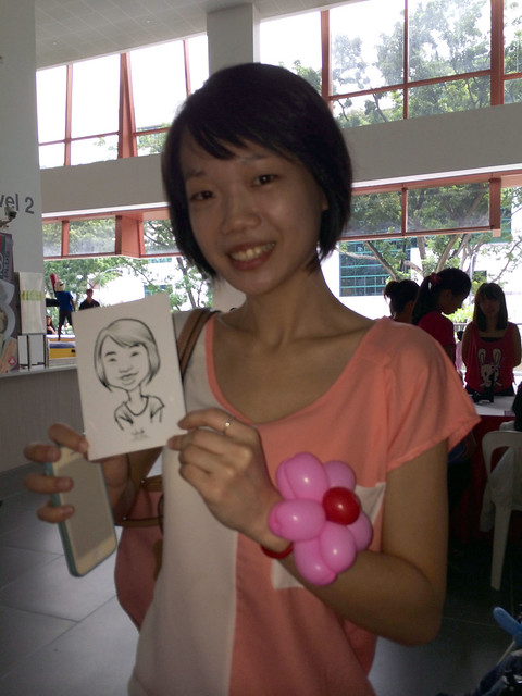 digital live caricature sketching for National Heart Centre Singapore