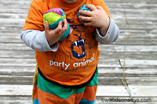 Toddler Juggling Balls - Fabric Scrap Buster- Swoodson Says