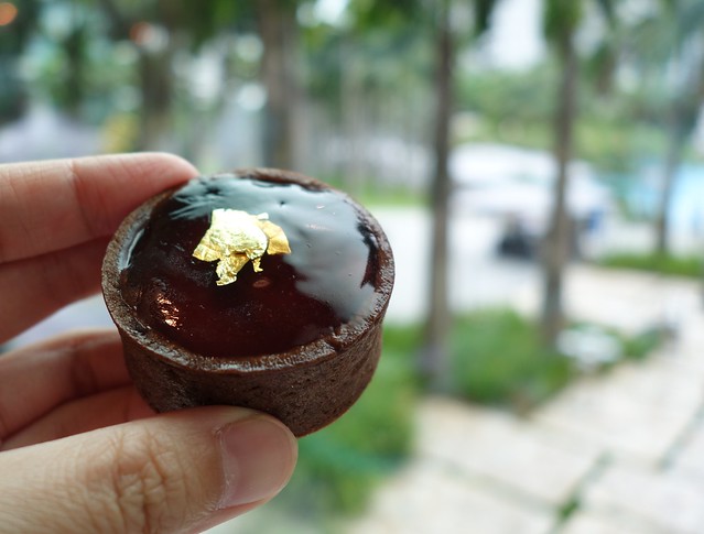 Chocolate, Foie Gras Ganache, Port Wine & Gold Leaf - WooBar W Singapore