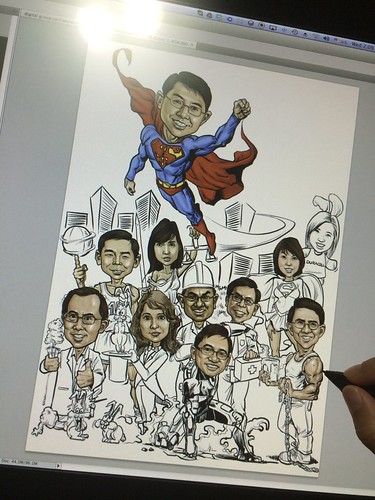 digital group caricatures for Dow Chemical Pacific