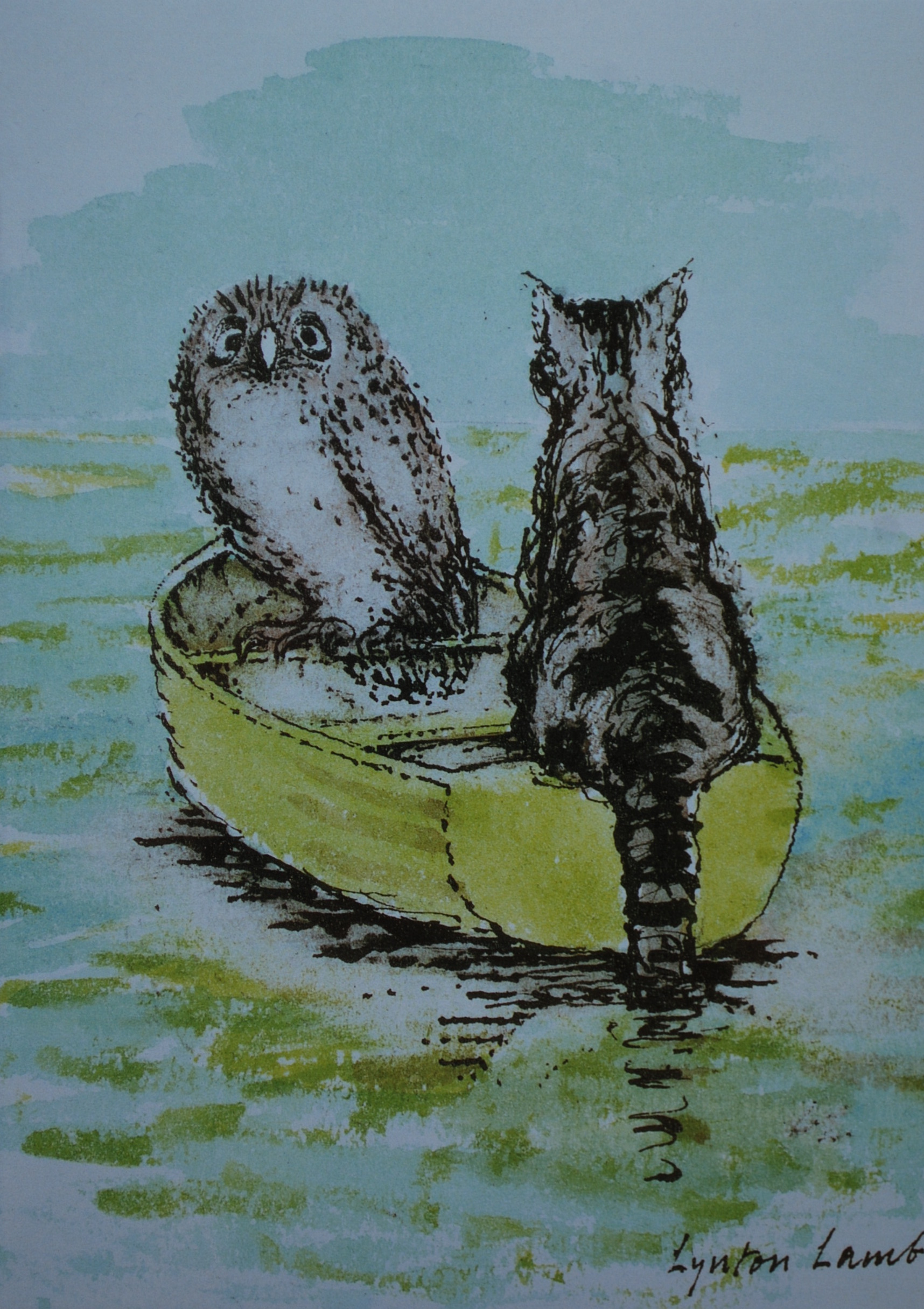 Картина кораблики кошка