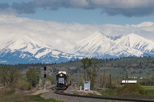 railroad snow train montana unitedstates bigsky mrl 392 crazymountains sd45 emd greycliff sd402xr mrl382 mspolau