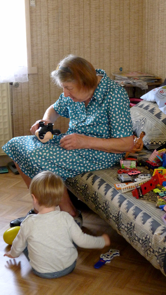 Playing with great-grand-ma