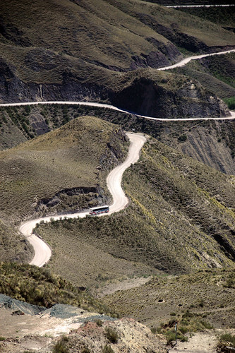 NW Argentina, twisting road through the high Puna