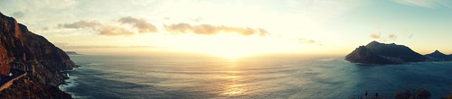 ocean travel sunset sea summer panorama sunshine southafrica coast capetown chapmanspeakdrive