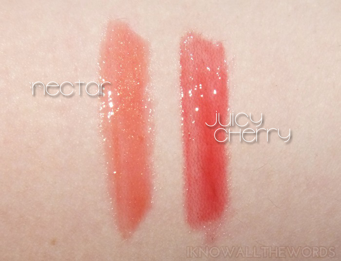 avon lip lacquer stain- nectar and juicy cherry