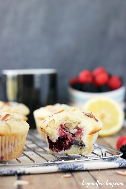 Gluten Free Lemon Raspberry Muffins | beyondfrosting.com | #glutenfree #muffins