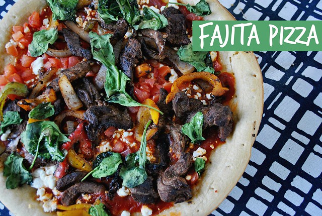 Easy fajita pizza recipe that pairs nicely with pinot noir wine! 