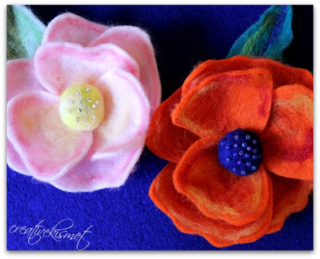 Needle Felted Flowers Tutorial by Regina Lord