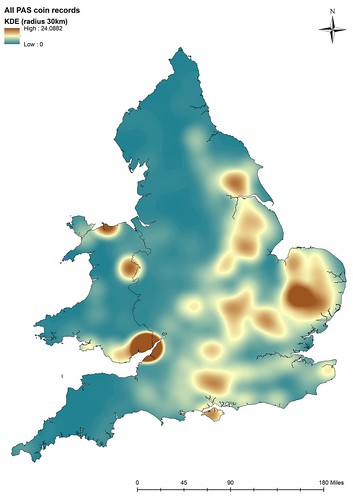 Heat map showing concentrations of <abbr title=