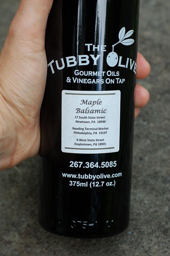 Tubby Olive's maple balsamic vinegar by Eve Fox, The Garden of Eating, copyright 2014