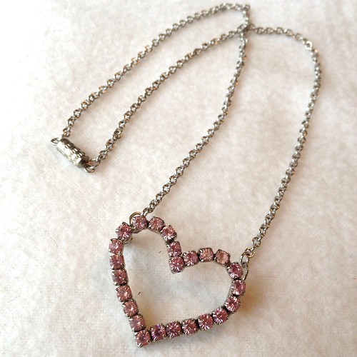 Pink Barrette Necklace - After