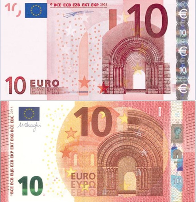 Размер евро купюры