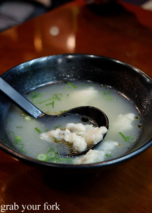 Fujian fish puree soup at Three Lanes and Seven Alleys, Chinatown