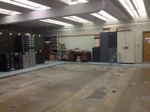 concrete floor in collection room