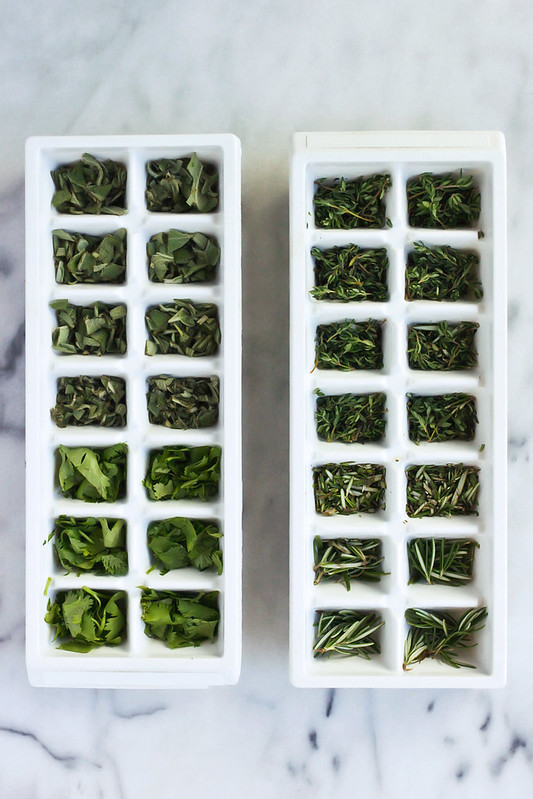 How-to Preserve and Freeze Fresh Herbs in Olive Oil