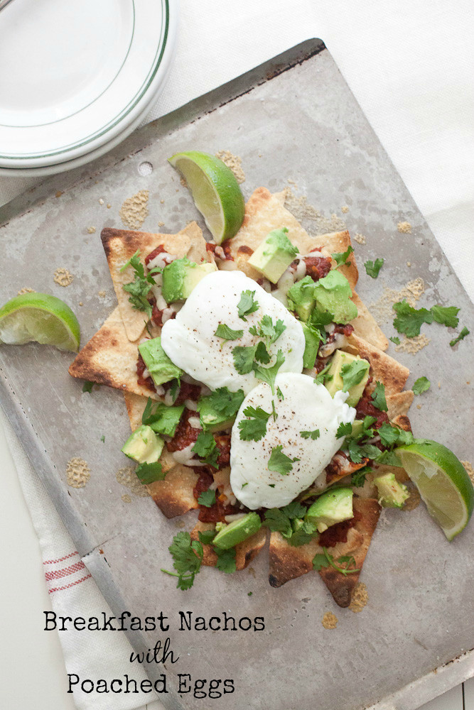 Breakfast Nachos with Poached Eggs