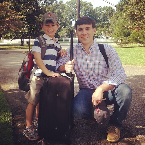 Half of my heart just left on a father/son trip. Thrilled for the 2 of them. #bostonbound @daviddspence