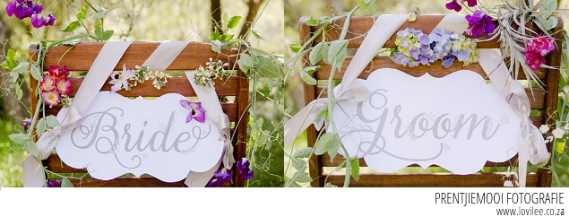 Wedding Chair & paddle signs