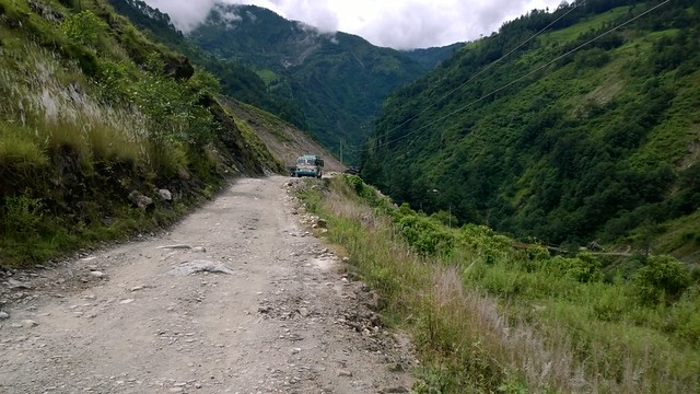 Arniko Highway "Dangerous Roads" landslide
