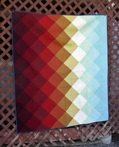 sunset west modern quilt contemporary solids hst 2016 ombré halfsquaretriangle quiltcon