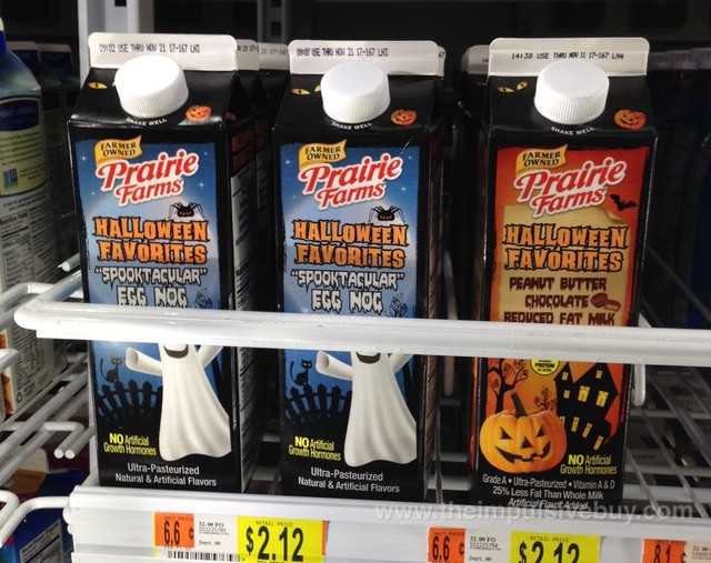 Prairie Farms Halloween Favorites "Spooktacular" Egg Nog and Peanut Butter Chocolate Reduced Fat Milk