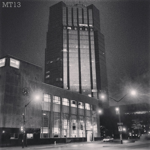 street morning blackandwhite ontario canada building london tower sunrise dark early office downtown matthew wellington bmo dundas core bankofmontreal iphone trevithick 2013 onelondonplace matthewtrevithick mtphotography instagram