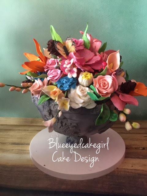 Floral Anniversary Cake by Leantine Le Blanc of blueeyedcakegirl