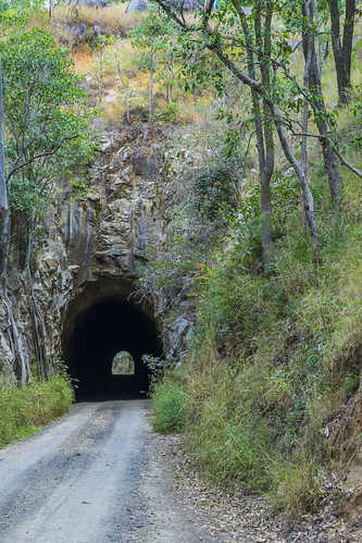 road trees rocks tunnels