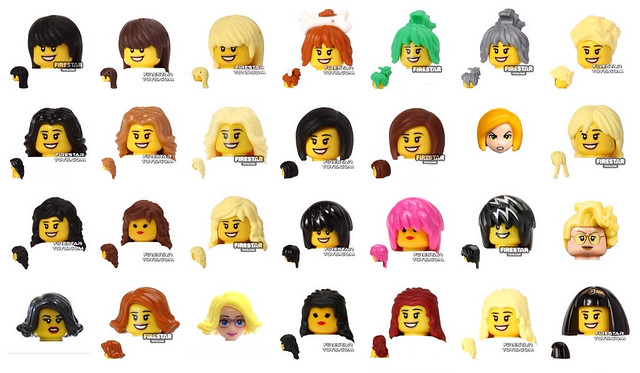 Lego ® Lot x10 Cheveux Minifig Figurine Femme Différent Aléatoire Hair Style NEW 