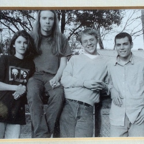 #tbt back in college with kdog, Jeff, myself and dave