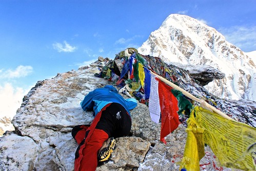 Lina made it to the top of Kala Patthar