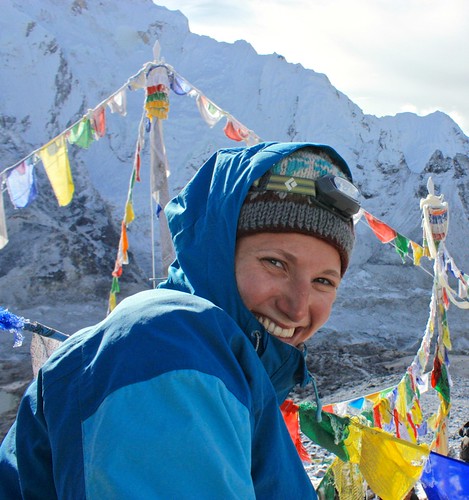Lina is quite happy to be at the top fo Kala Patthar