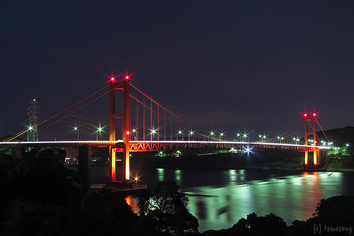 Hirado Bridge at night