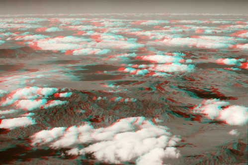 mountains clouds landscape 3d desert nevada anaglyph aerial stereo redblue imlay redcyan