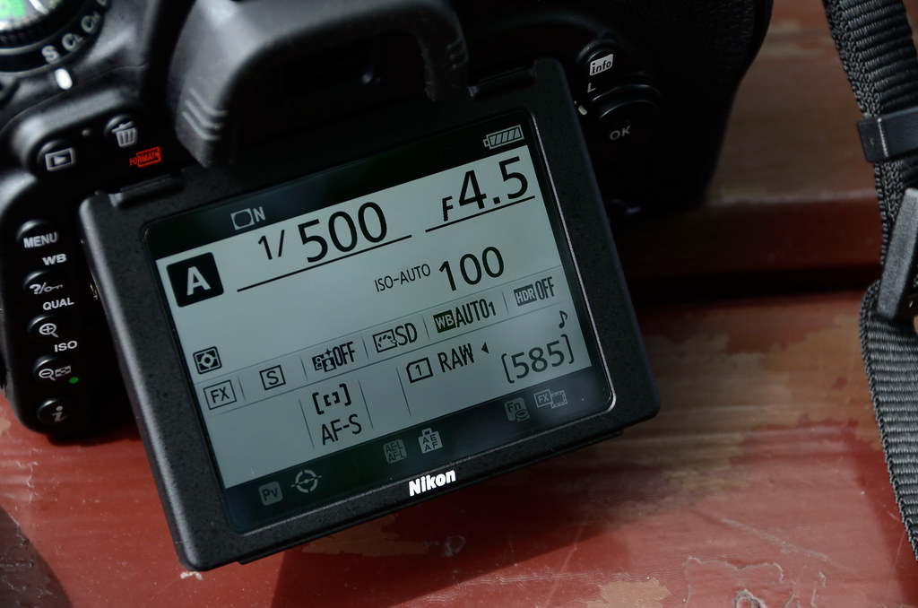 Information display of Nikon D750