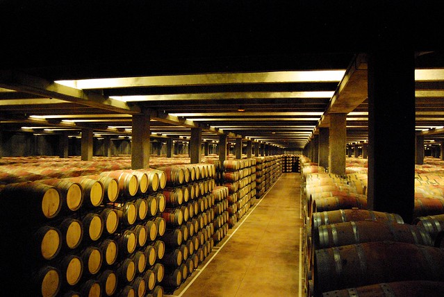 Storing Oak Barrels at Campo Viejo's Winery