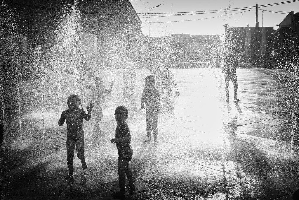 let them get wet. They are just kids!?