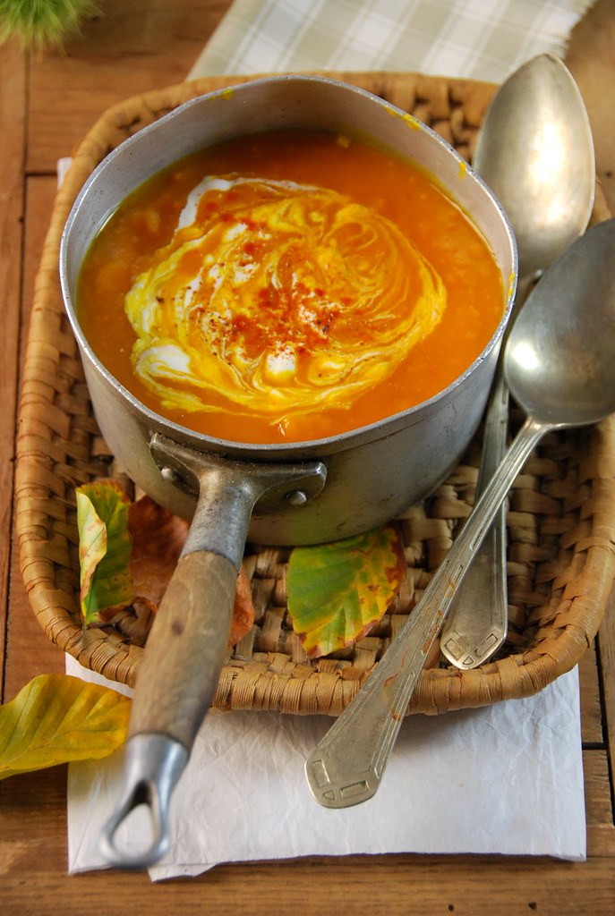 Soupe de potimarron et tomate