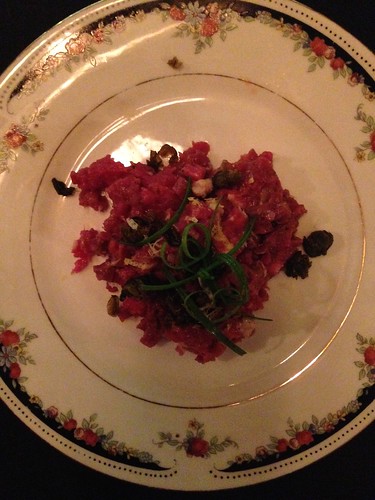 Mr Susan F'in Good Hidden Chef dinner for Stadt Land Food fest_ beef heart and foie gras tartare with capers