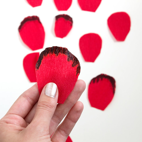 DIY Gothic Paper Rose Hair Clip