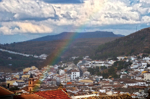 sky arcoiris clouds lluvia rainbow andalucía pueblo ciudad septiembre cielo nubes tormenta otoño jaén 2014 alcalálareal