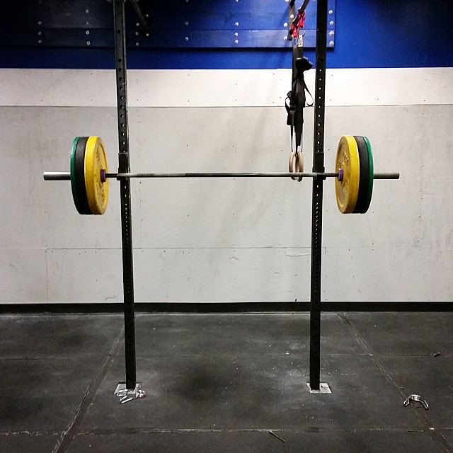 ... for a postpartum PR of 125#! I also did 30 pull-ups and ring dips!
